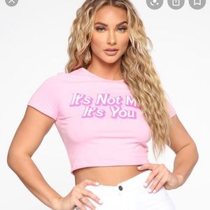 Pink crop top